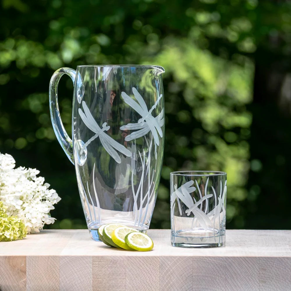 Dragonfly Old Fashioned Glasses, Set of 4