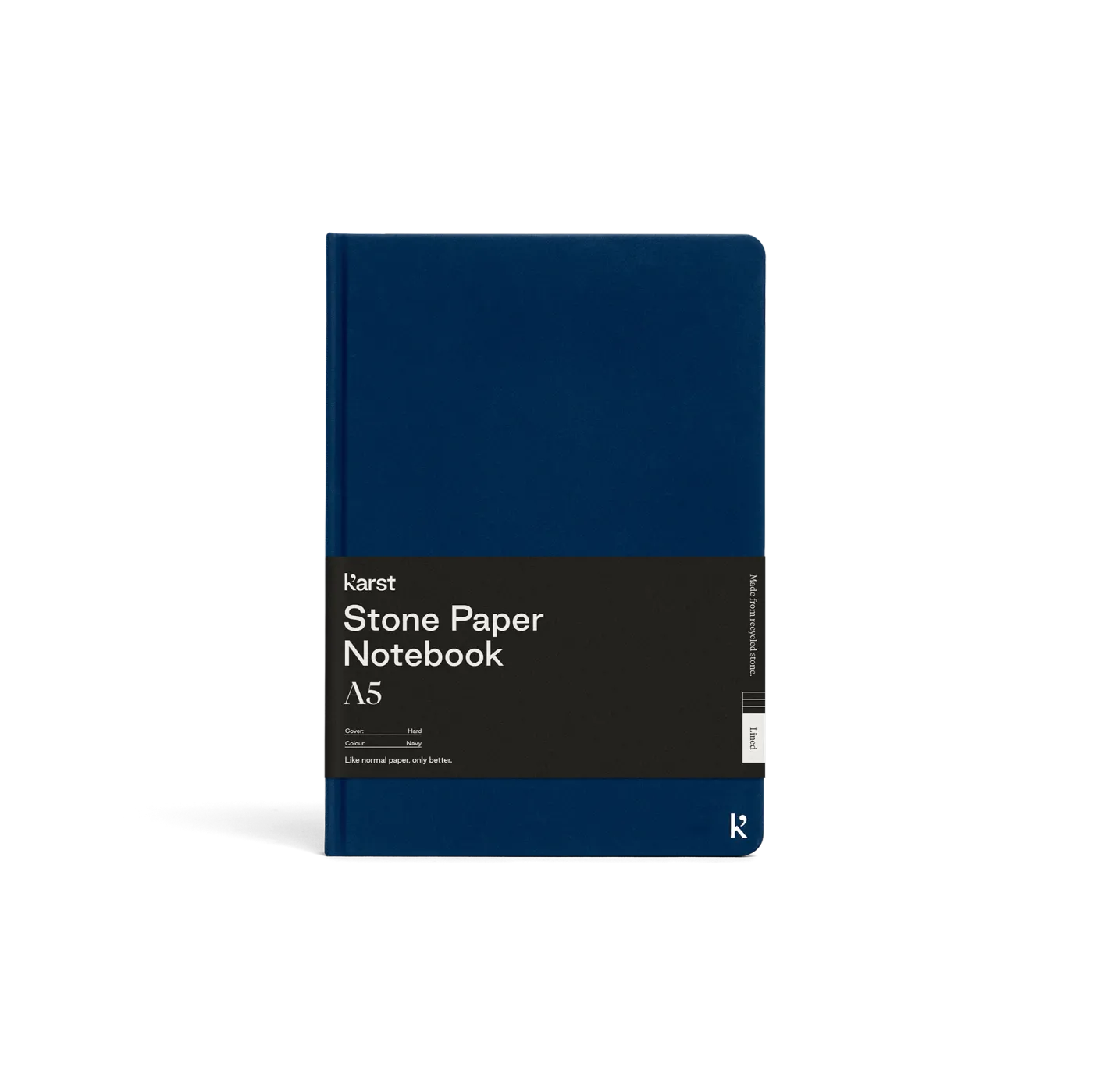 Hardcover Stone Paper Notebook - Navy