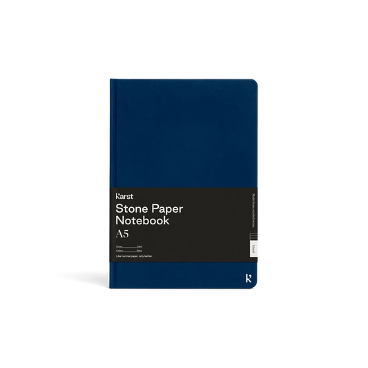 Hardcover Stone Paper Notebook - Navy