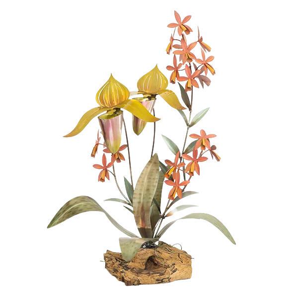 Radican Copper Orchid Sculpture