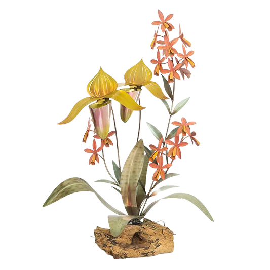 Radican Copper Orchid Sculpture