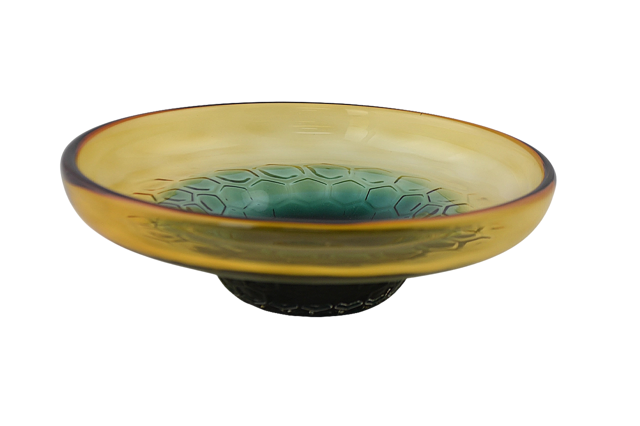 Amber & Blue Serving Bowl