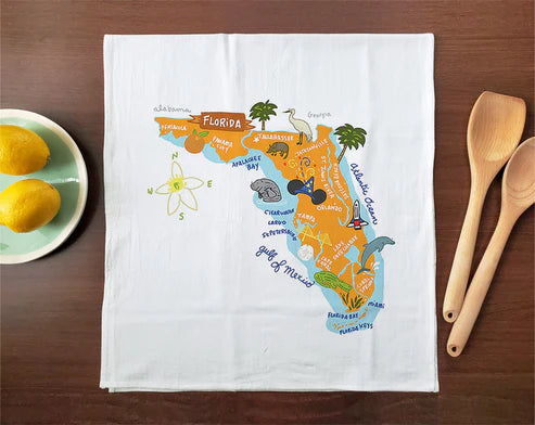 Hello Florida Tea Towel