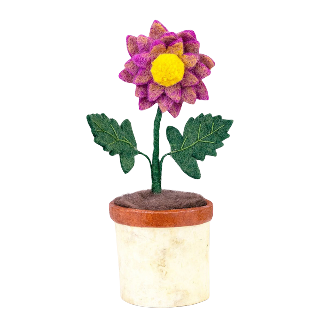 Potted Felt Dahlia