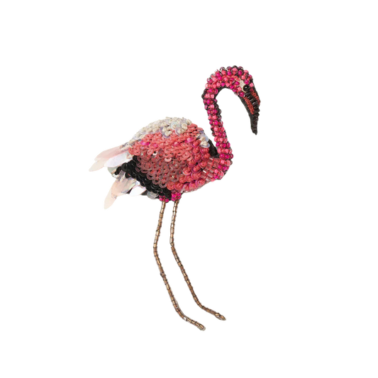 Flamingo Embellished Brooch Pin