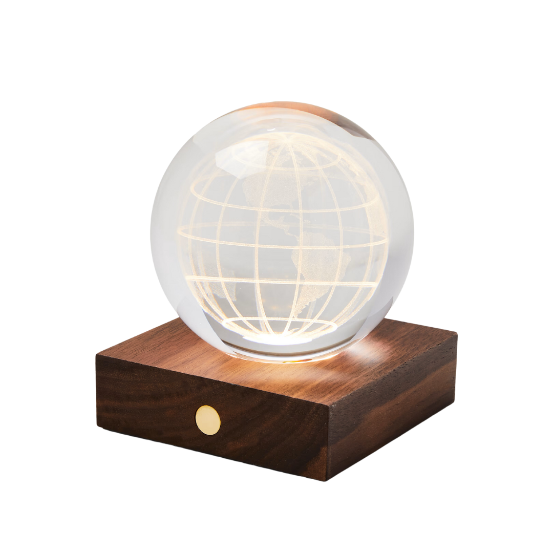 Amber Crystal Light - World Globe – Cummer Museum Shop