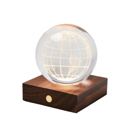 Amber Crystal Light - World Globe