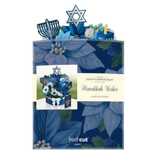 Hanukkah Wishes Pop-Up Bouquet Card