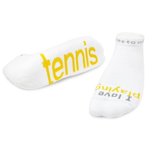 I Love Playing Tennis Socks