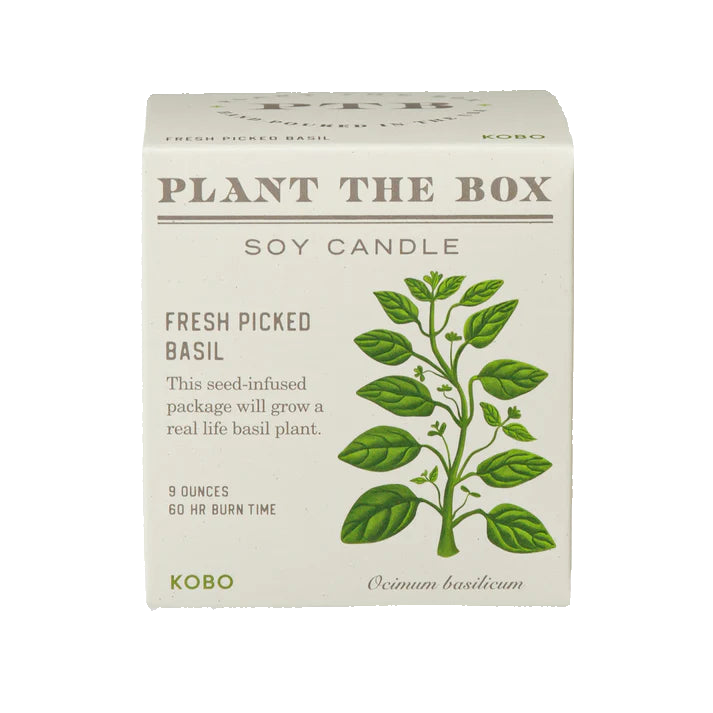 Plant the Box Soy Candle - Fresh Picked Basil