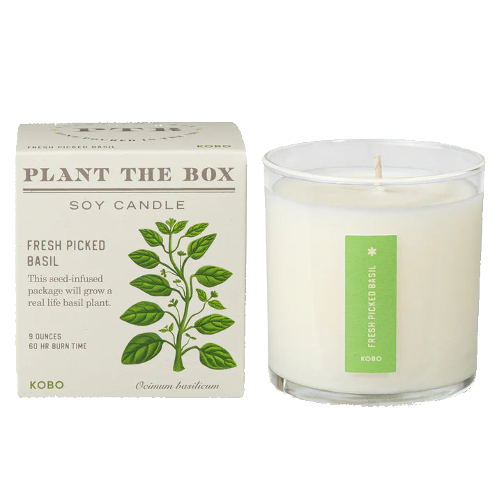Plant the Box Soy Candle - Fresh Picked Basil