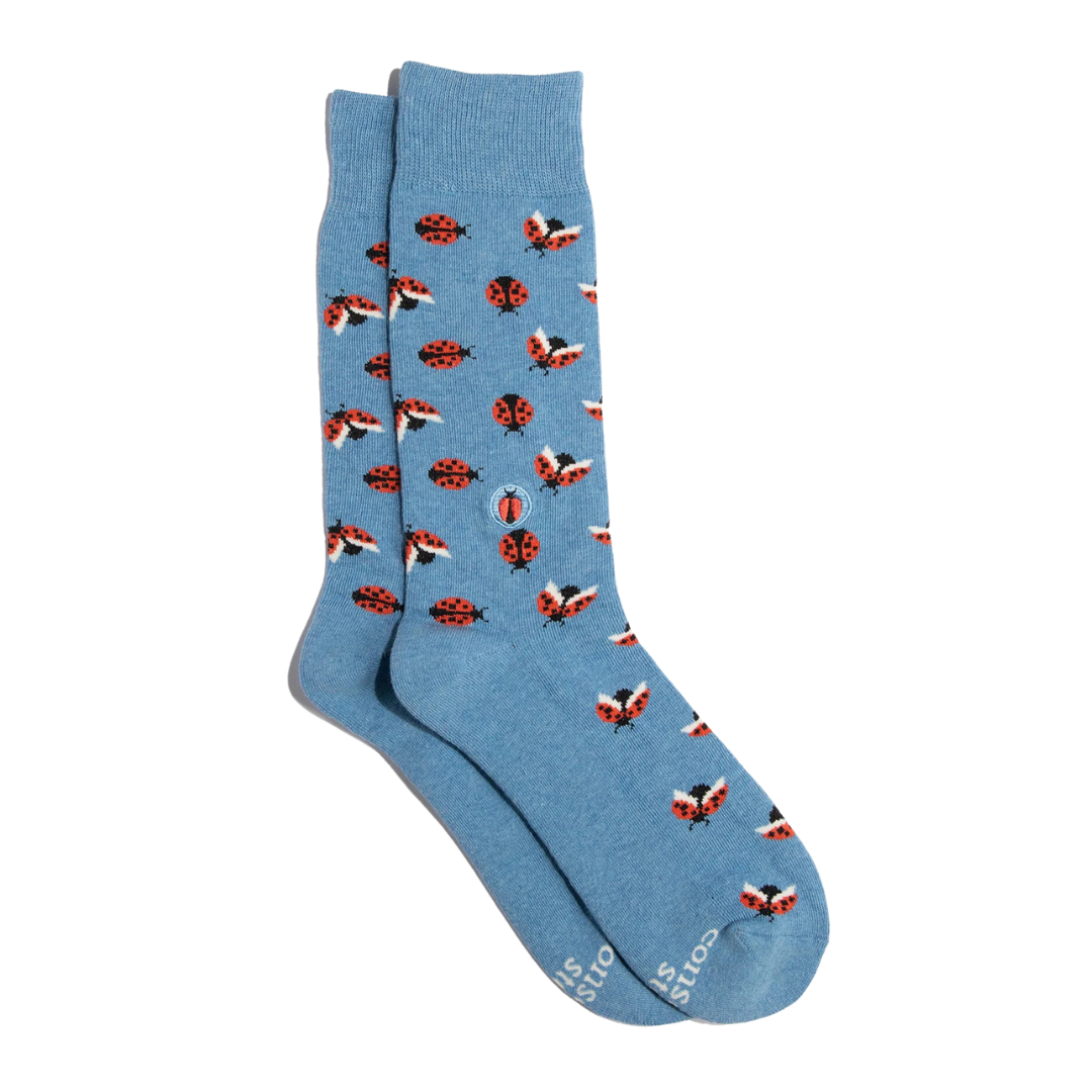 Socks that Protect Pollinators - Ladybugs