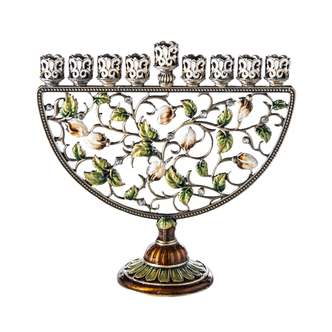 Jeweled Multicolor Enamel Menorah