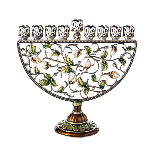 Jeweled Multicolor Enamel Menorah