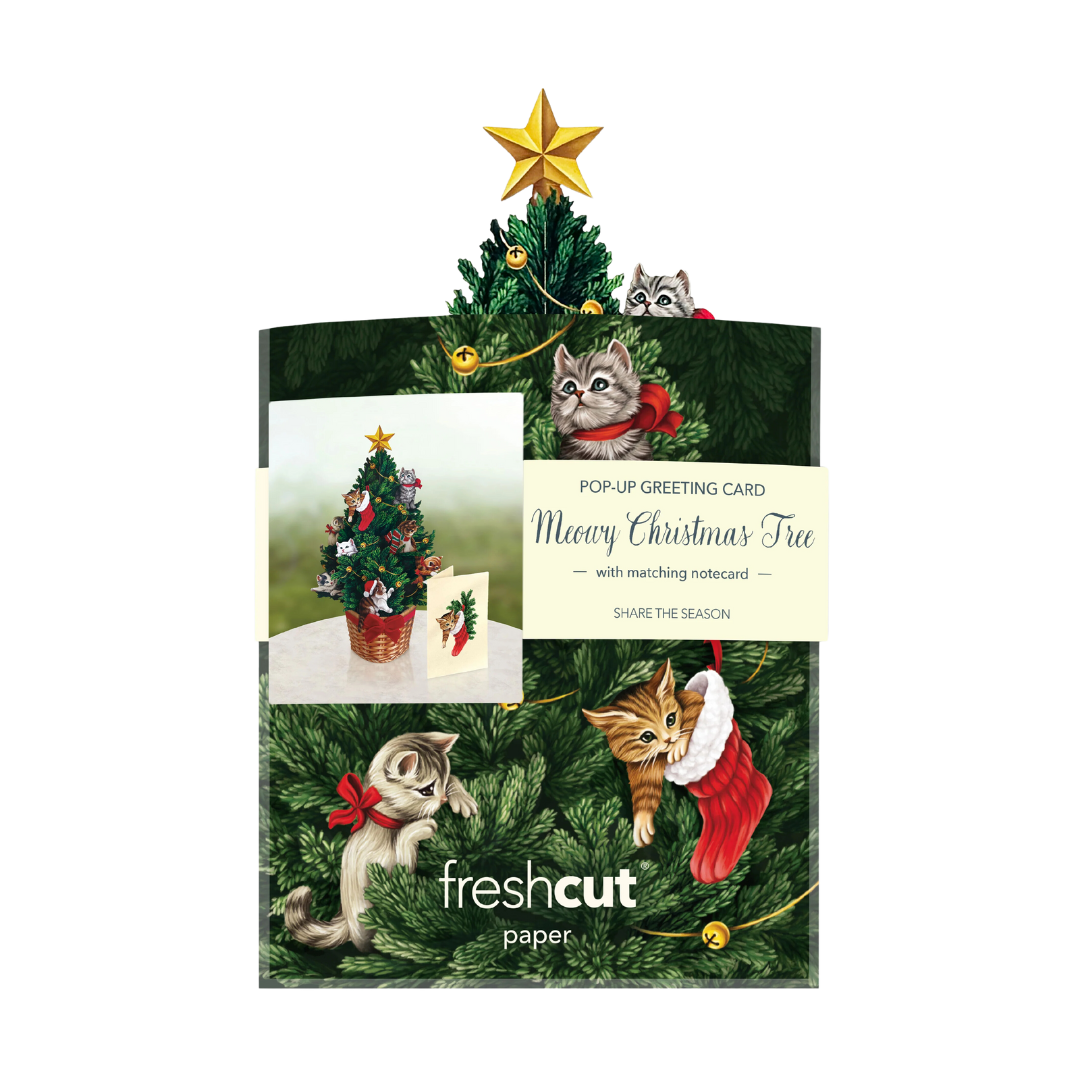 Meowy Christmas Mini Pop-Up Bouquet Card