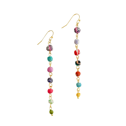 Kantha Milieu Linear Earrings