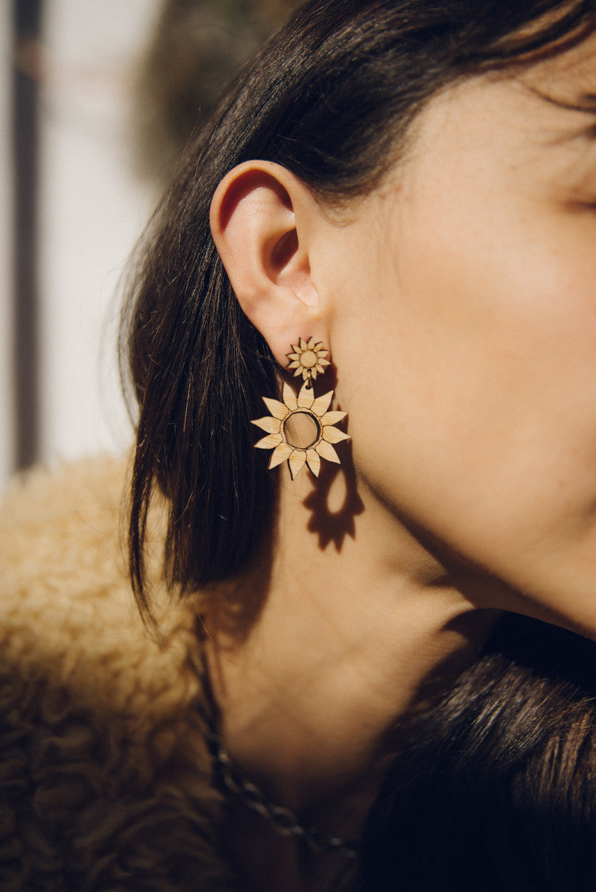 Sunflower Dangle Earrings