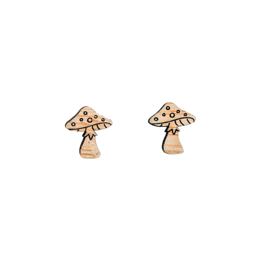 Mushroom Stud Earrings