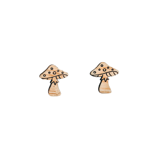 Mushroom Stud Earrings