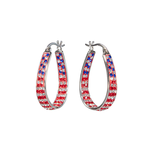 Patriotic Hoop Earrings