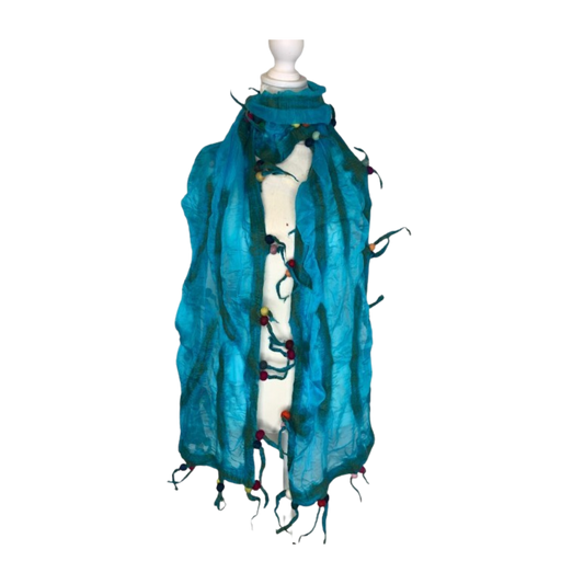 Fun & Funky Scarf - Turquoise