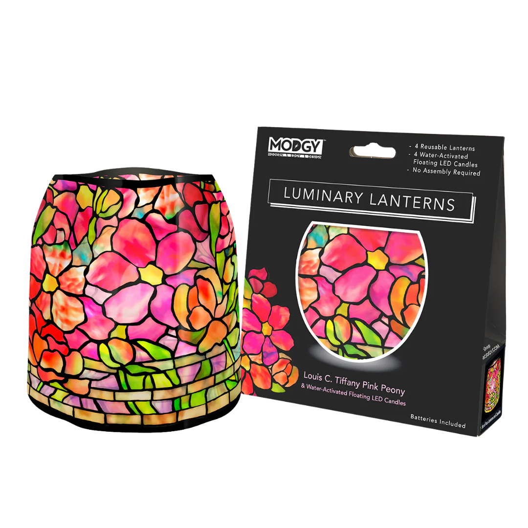 Louis C. Tiffany Pink Peony Luminaries