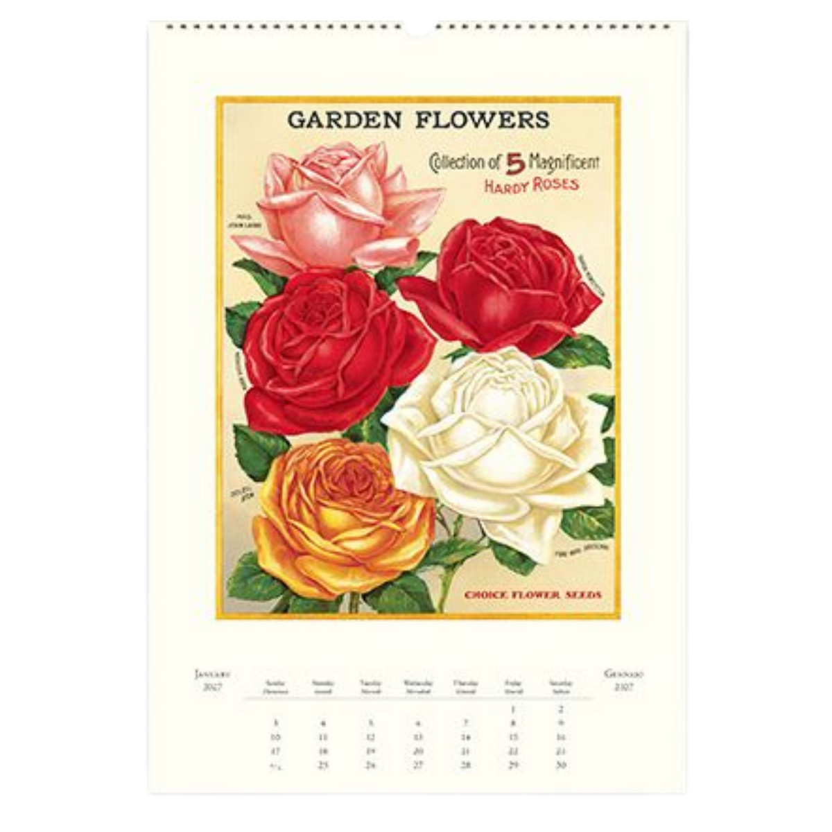 Garden Flowers 2027 Wall Calendar