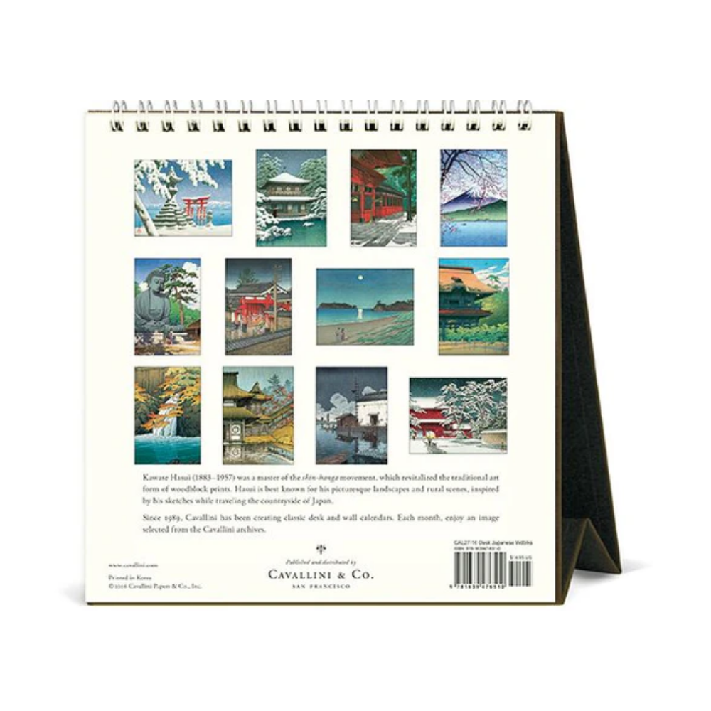 Japanese Woodblocks 2027 Desk Calendar