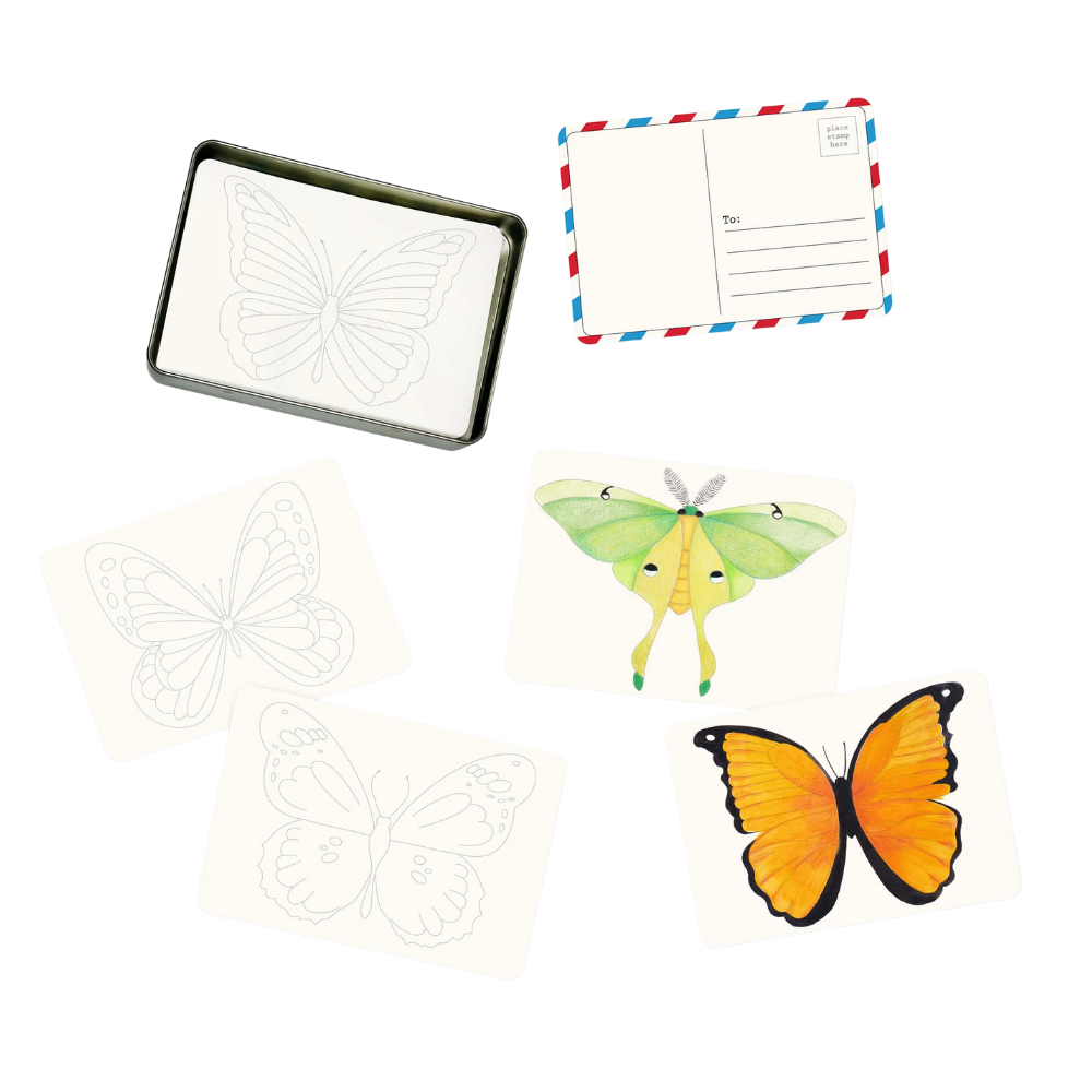 Butterfly Coloring Postcards