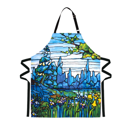 Louis C. Tiffany Iris Landscape Apron