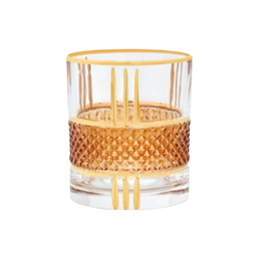 Brillante Ambra Venetian Rocks Glass