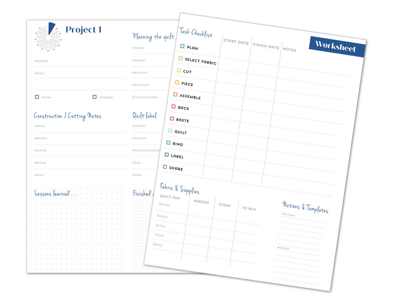 Quilter's Project Planner