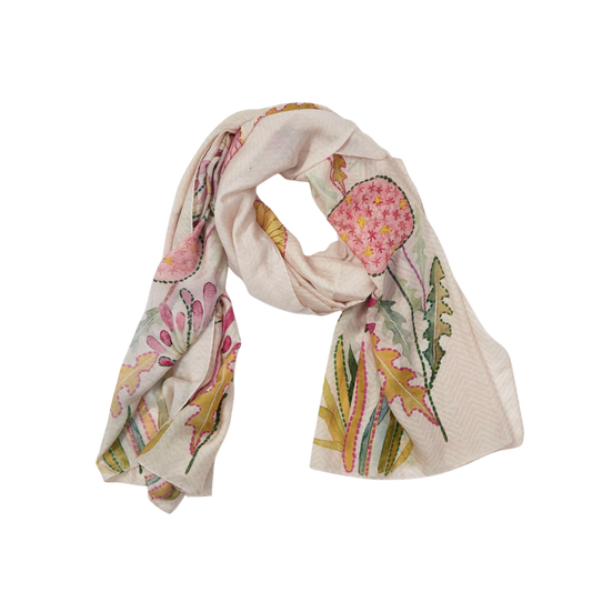 Pop Flowers Pink Scarf