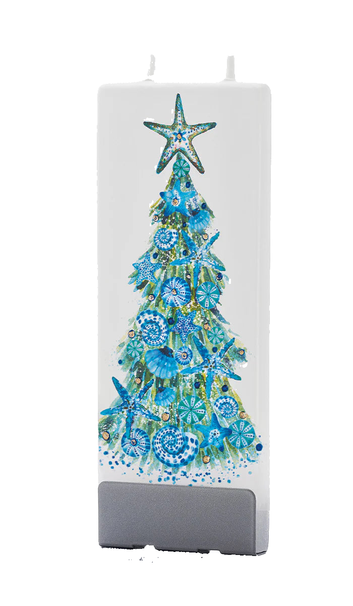 Flat Candle - Seashell Coral Tree