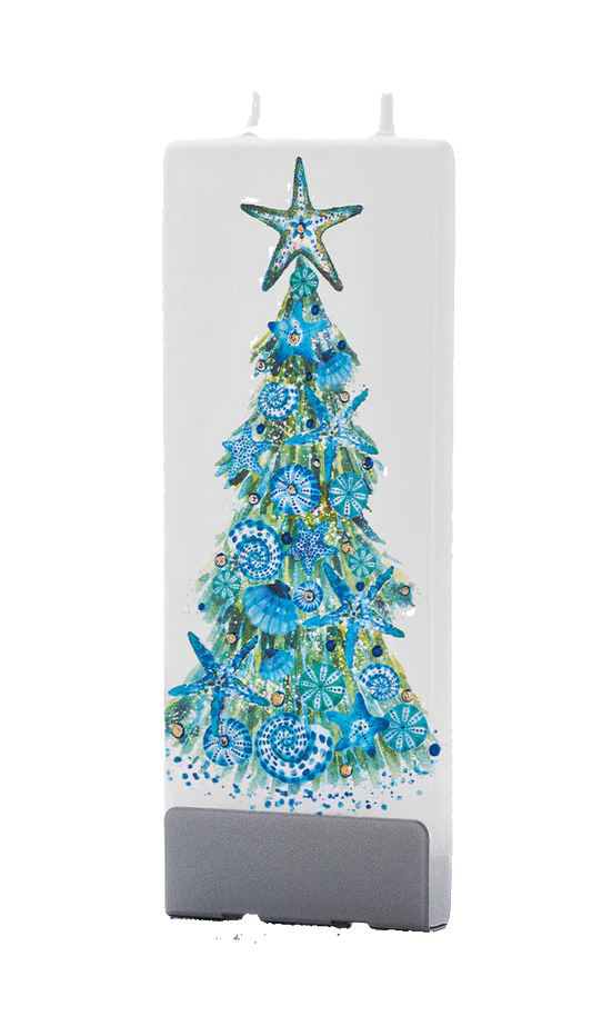 Flat Candle - Seashell Coral Tree