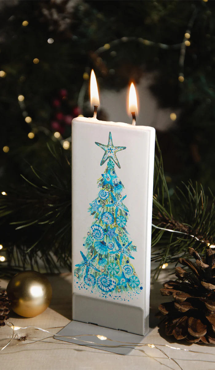 Flat Candle - Seashell Coral Tree