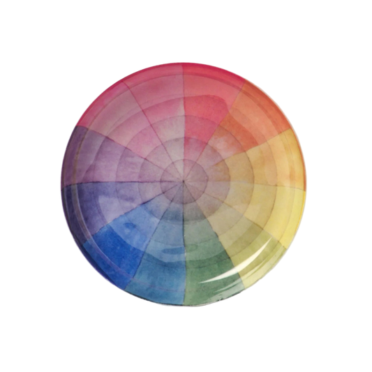 Color Wheel Vintage Enamel Tray