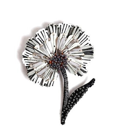 Ruffle Flower Embellished Pin