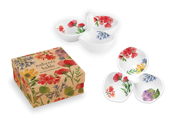 Nature's Table Floral Trio Dish