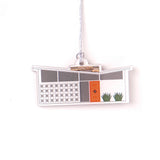 Mid-century Modern House Ornament- Butterfly Roof