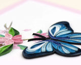 Blue Butterfly Quilled Card