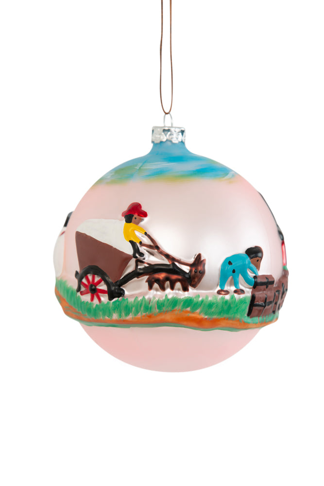 Cotton Mural Round Ornament