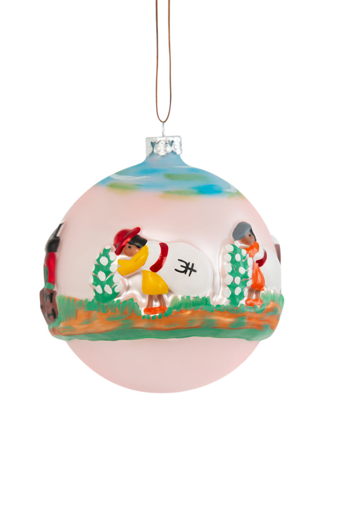 Cotton Mural Round Ornament