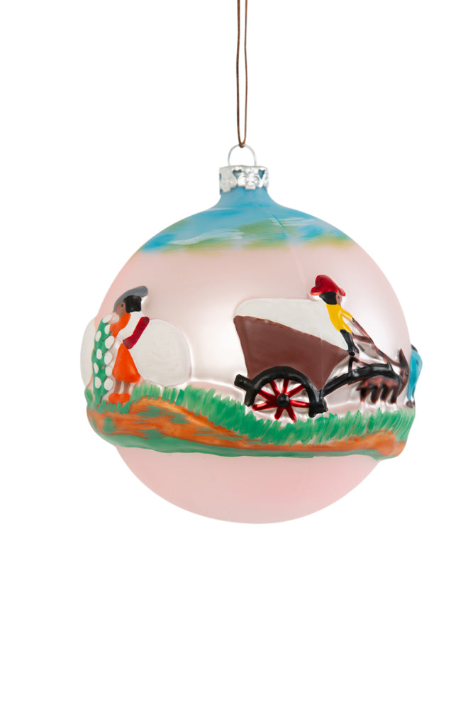 Cotton Mural Round Ornament