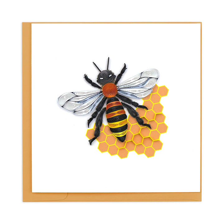 Honey Bee Quilled Card