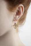 Hydrangea Petal Wire Drop Earrings