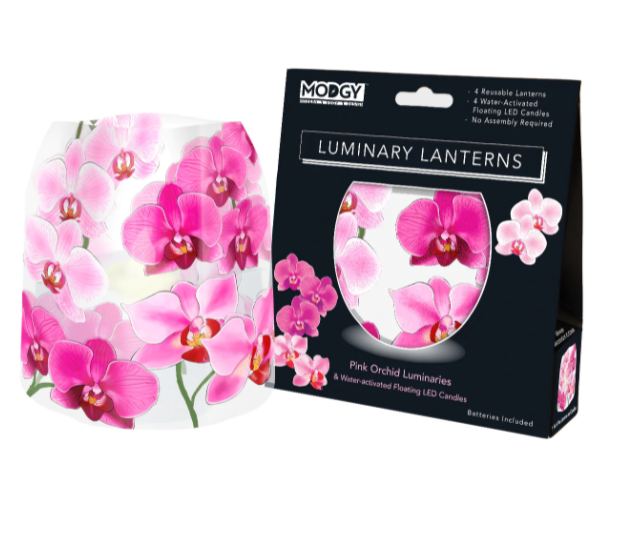 Pink Orchid Luminaries