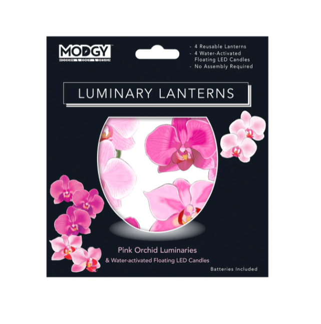 Pink Orchid Luminaries