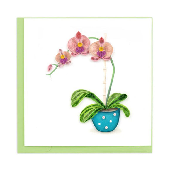 Potted Orchid Quilled Card