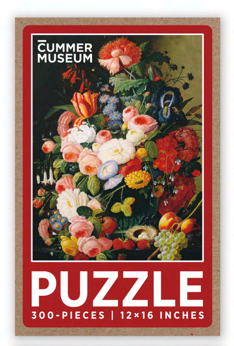 Still Life with Flowers, Fruit and Bird's Nest- 300 Piece Puzzle